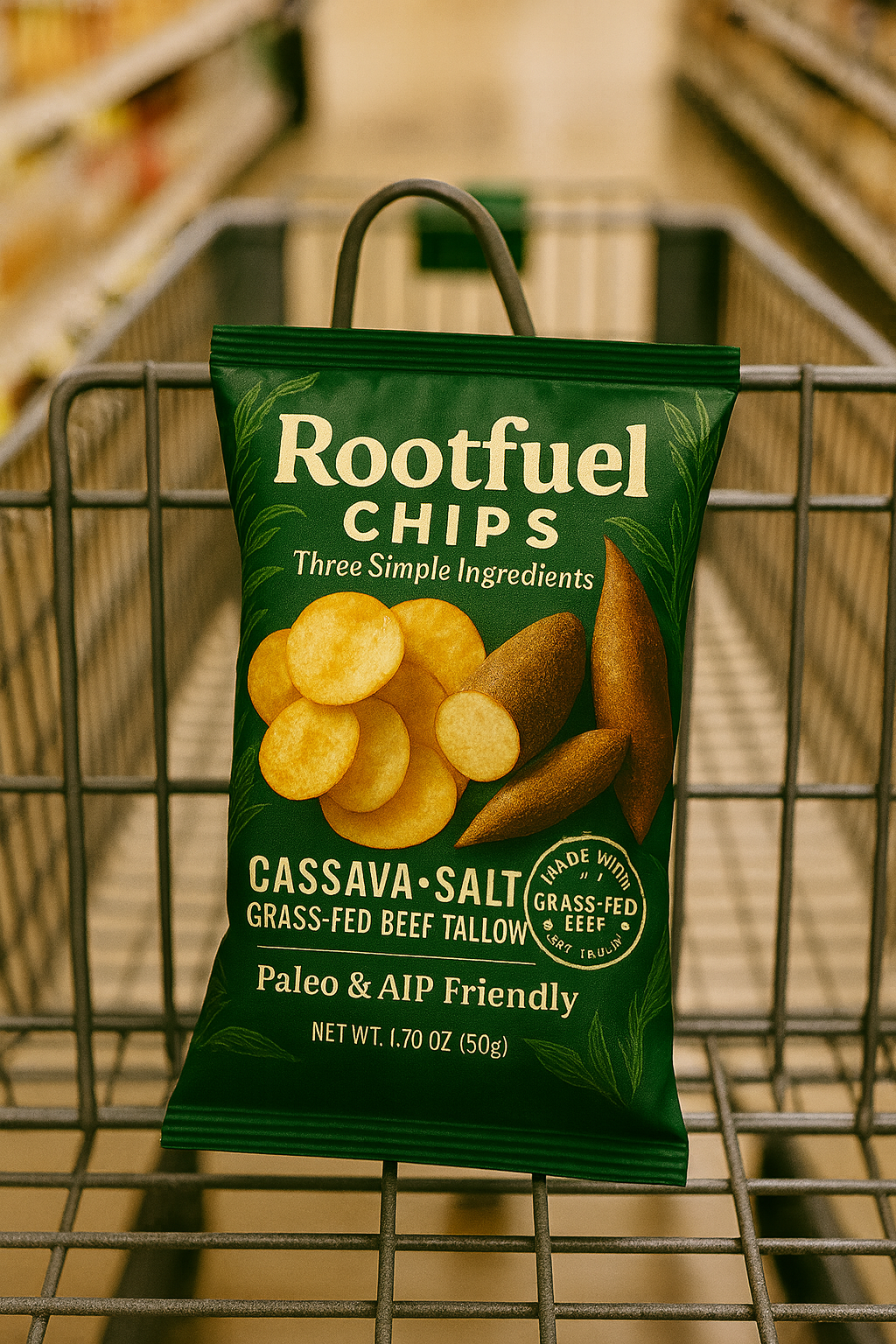 Rootfuel Chips in shopping cart